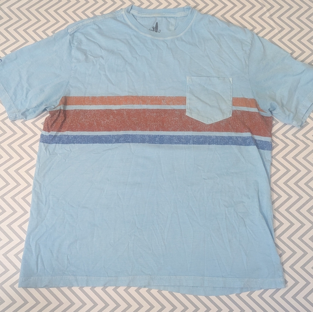 Johnnie-O Graphic Pocket T-Shirt Men’s XL Niagara Blue